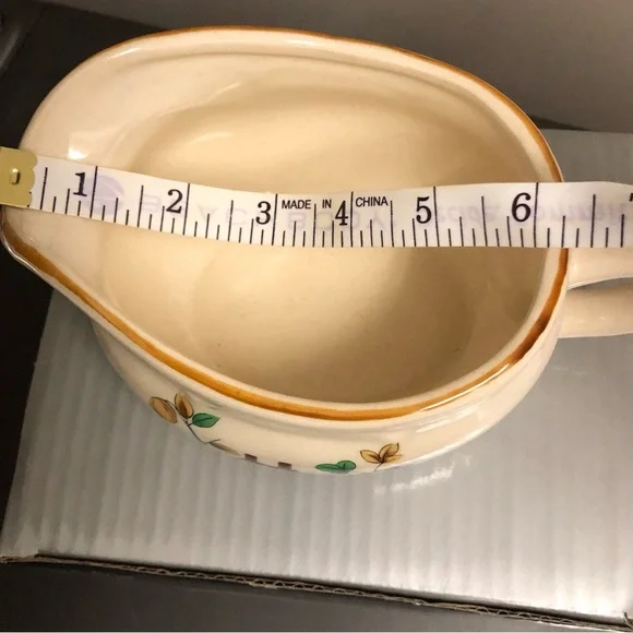 Vintage Gravy Boat With Plate International China Heartland Stoneware Japan 7774 - Picture 9 of 10